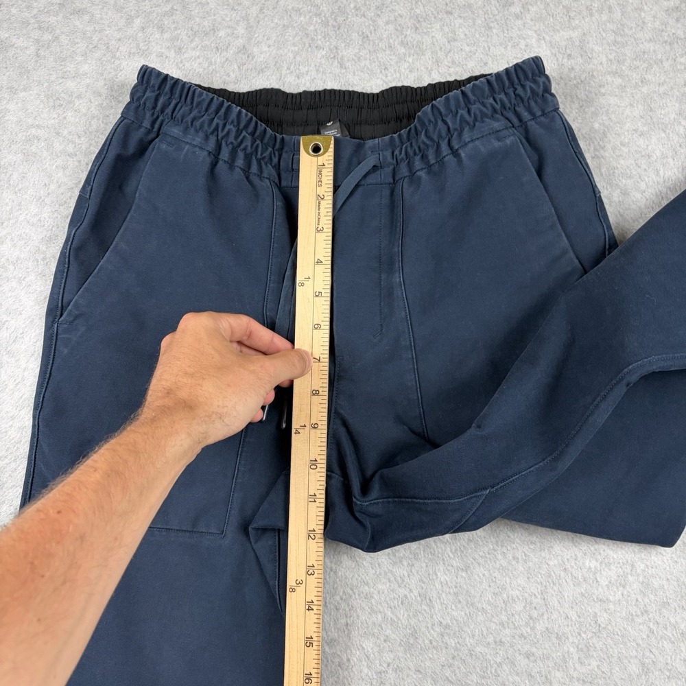 Lululemon Utilitech Canvas Pants Mens Small Navy Blue Bowline Stretch Tapered - Picture 9 of 11